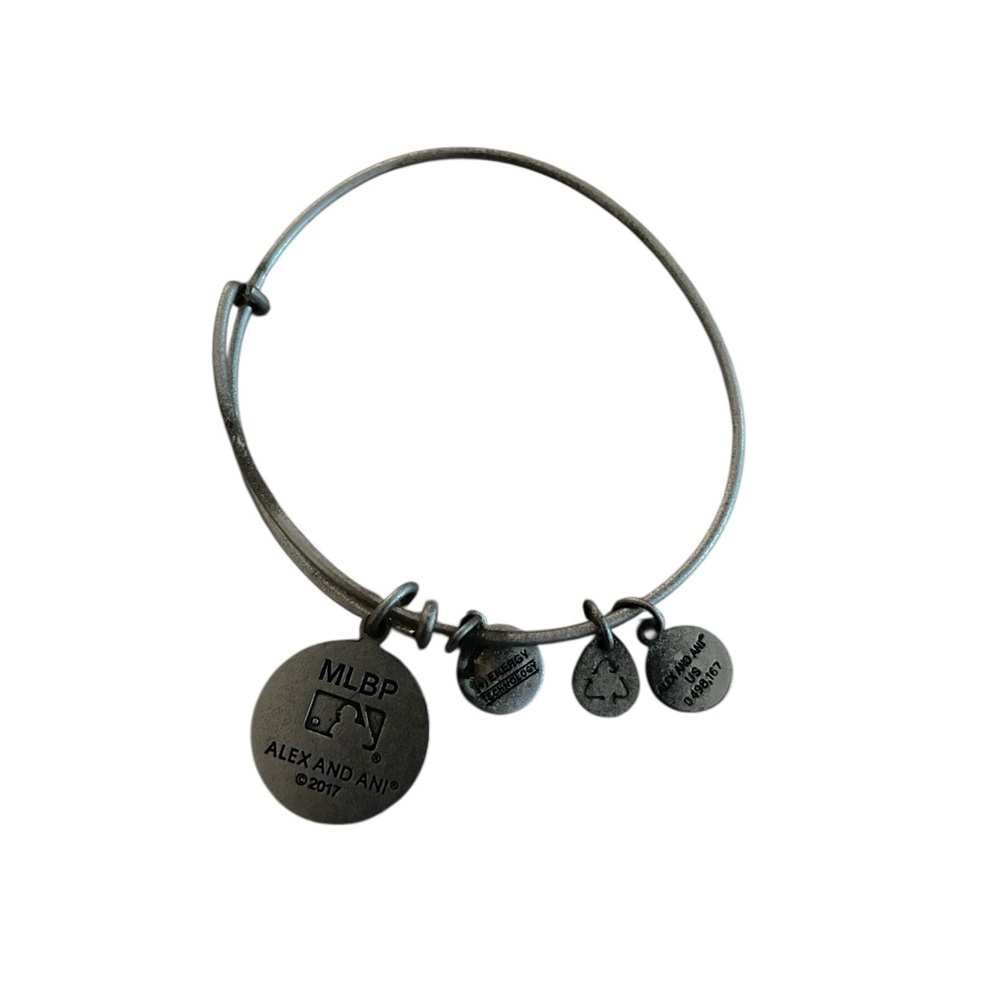 Alex and Ani Silver Charm Bracelet- New York Mets